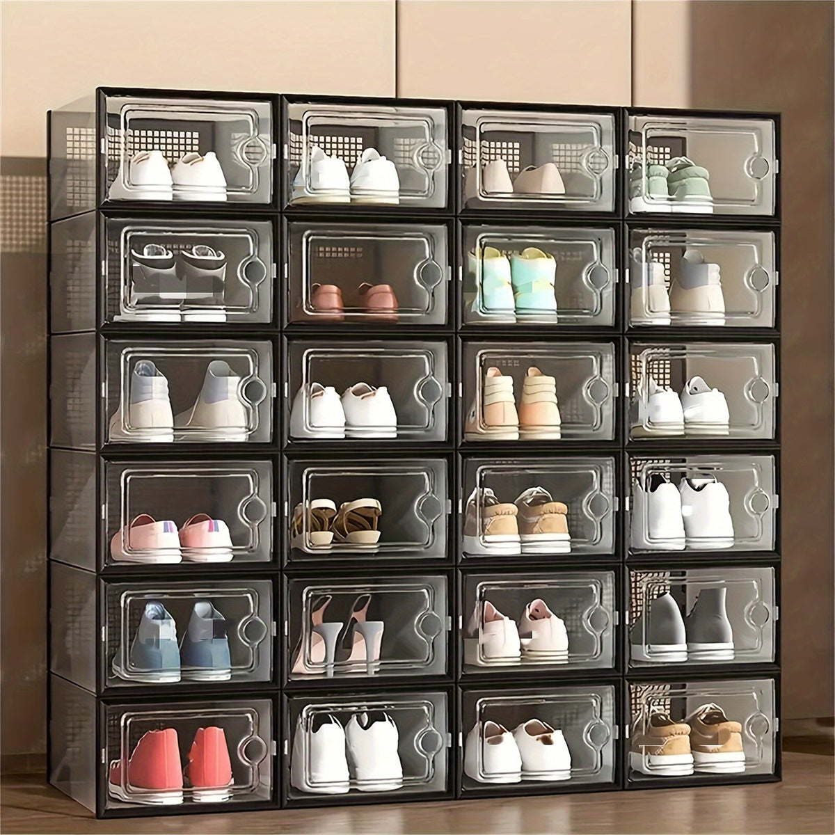 Shoe Box shown in the Black, 24pcs option