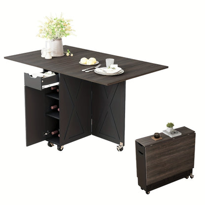 Foldable Dining Table, Family Dining Table for Work, Display, and Everyday Use in Kitchen detail image - detail view 3
