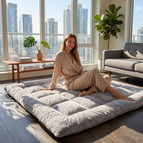 Floor Mattress, Foldable Tatami Sleeping Pad, Ultra-Soft Thickened Sofa Mattress shown in the main product view