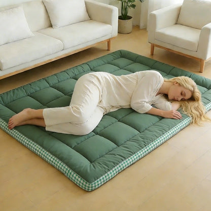 Floor Mattress shown in the Pure Green, Twin option