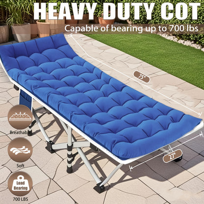 Camping Cot shown in the Blue 700 Lbs option