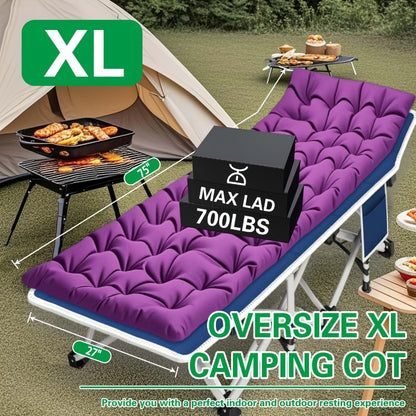 Foldable Heavy-Duty Camping Cot with Carry Bag and Tool-Free Assembly detail image - detail view 5
