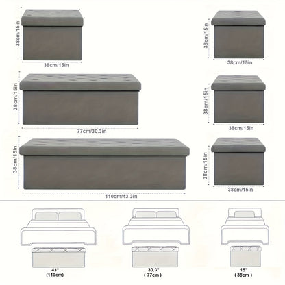 Foldable Heavy-Duty Ottoman with Hidden Storage for Living Room detail image - detail view 5
