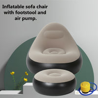 Brown Sofa Set (Sofa + Footstool + Foot Pump)