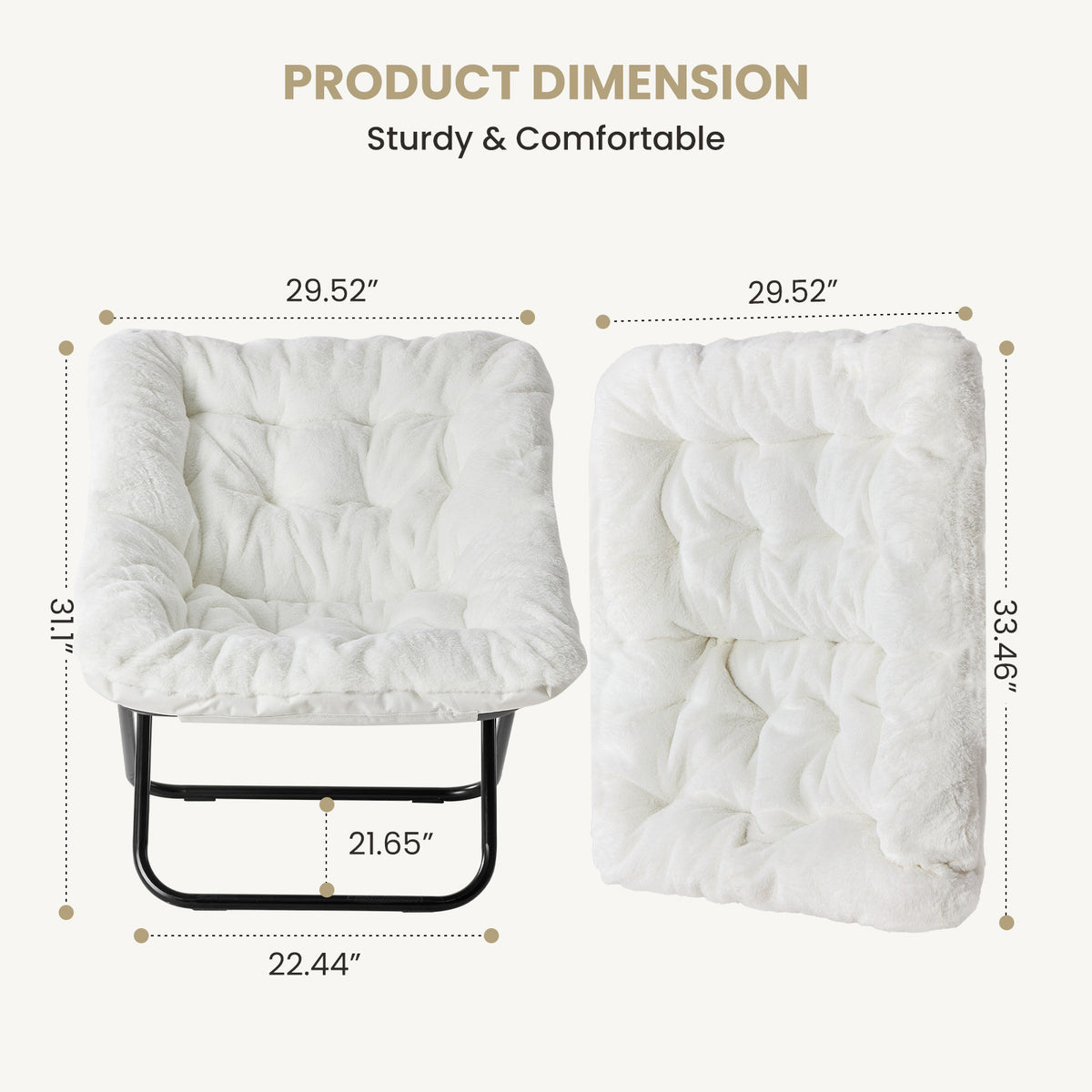 Foldable Lounge Chair with Multiple Color Options for Bedroom detail image