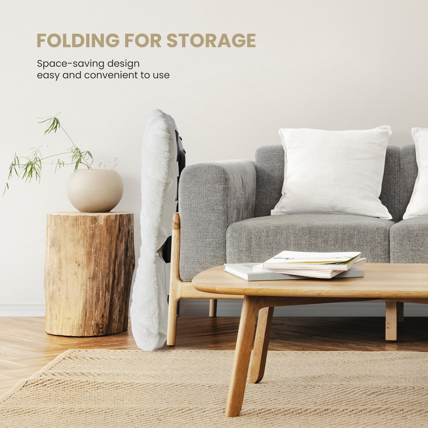 Foldable Lounge Chair with Multiple Color Options for Bedroom detail image - detail view 6