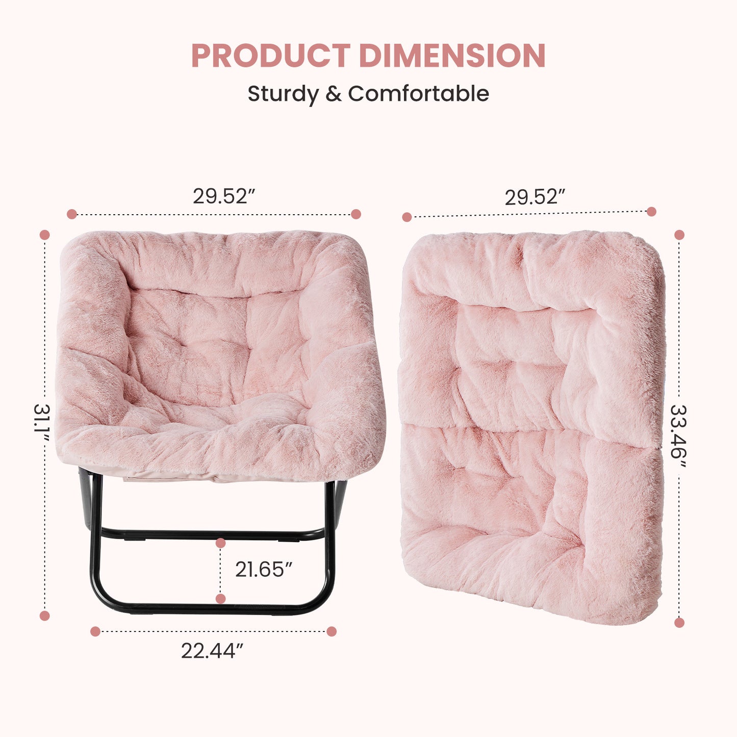 Foldable Lounge Chair with Multiple Color Options for Bedroom detail image - detail view 9