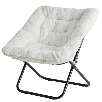 Lounge Chair, Faux Fur Folding for Adults & Teens - Soft Plush Reading Chair for Bedroom shown in the main product view