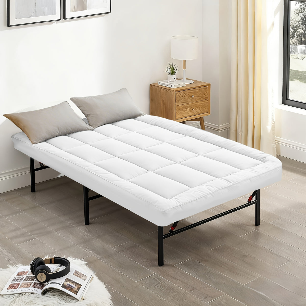 Mattress Toppers shown in the White 01, Full option