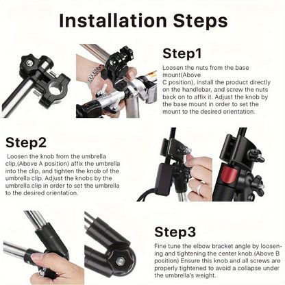 Foldable Metal Umbrella Stand with Tool-Free Assembly for Patio detail image - detail view 6
