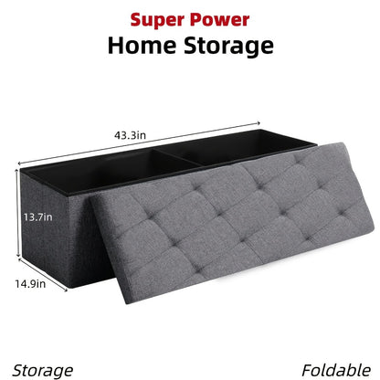 Foldable Ottoman with Waterproof Protection and Hidden Storage for Living Room detail image - detail view 7