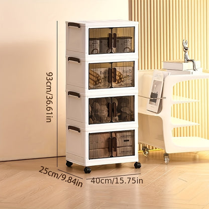 Foldable Plastic Garage Storage Cabinet with Stackable Design detail image - detail view 6