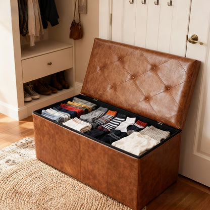 Ottoman shown in the Brown, 15.2"D x 30"W x 15.2"H option
