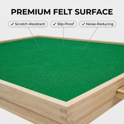 Folding Game Table with Storage Drawers and Non-Slip Base for Living Room detail image - detail view 11