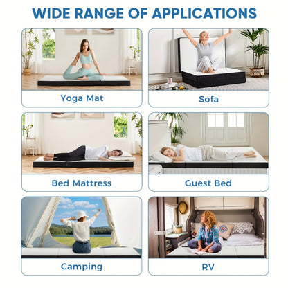 Folding Mattress with Memory Foam and Washable Cover for Bedroom detail image - detail view 5