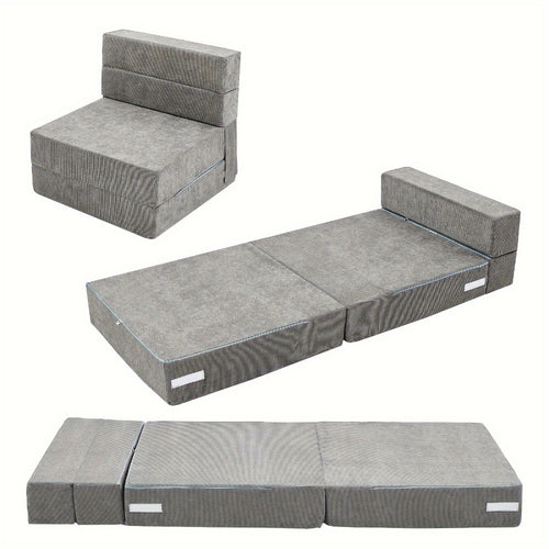 Folding Mattress, Tri-Fold Floor Sofa Bed, Portable Memory Foam Sleeping Mat Convertible shown in the main product view