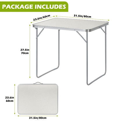 Folding Table, Space-Saving Utility Table for Work, Display, and Everyday Use detail image - detail view 3