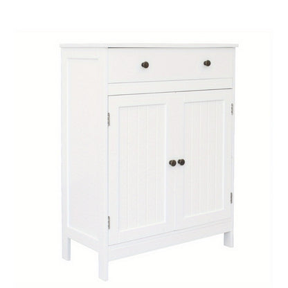 Freestanding Bathroom Cabinet with Waterproof Protection for Organized Everyday, in White detail image
