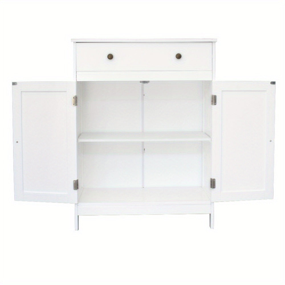 Freestanding Bathroom Cabinet with Waterproof Protection for Organized Everyday, in White detail image - detail view 3