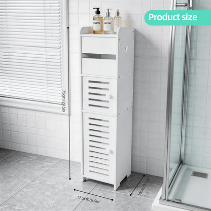 Bathroom Storage Cabinet shown in the White, Double doors option