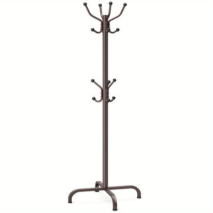 Coat Rack shown in the Brown option