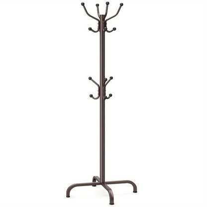 Freestanding Coat Rack with Adjustable Height, Coat and Hat Organizer detail image