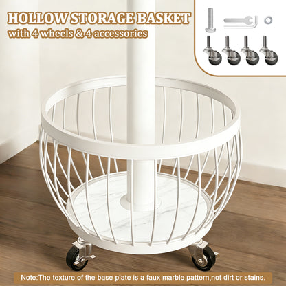 Freestanding Coat Rack with Locking Wheels for Organized Everyday Storage in Entryway detail image - detail view 19