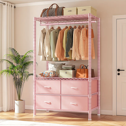 Freestanding Heavy-Duty Clothing Rack with Adjustable Height for Bedroom detail image - detail view 9