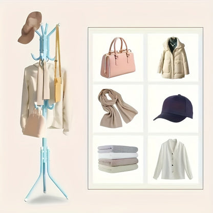 Freestanding Heavy-Duty Coat Rack with Tool-Free Assembly, Entryway Hall Tree detail image - detail view 7