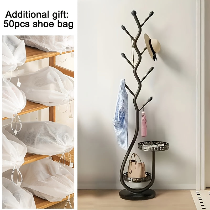 Clothes Rack shown in the Black+50pcs shoe bag option