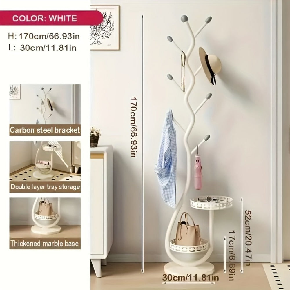 Freestanding Metal Clothes Rack with Rolling Wheels for Entryway detail image - detail view 10
