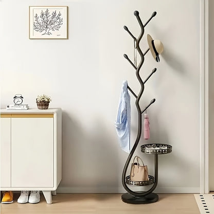 Freestanding Metal Clothes Rack with Rolling Wheels for Entryway detail image - detail view 4