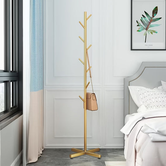 Coat Stand, Freestanding Metal Entryway Hat Rack for Coats Hats Bags Umbrellas shown in the main product view