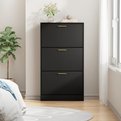 Freestanding Narrow Shoe Cabinet, Entryway Shoe Organizer for Organized Everyday Storage detail image - detail view 3