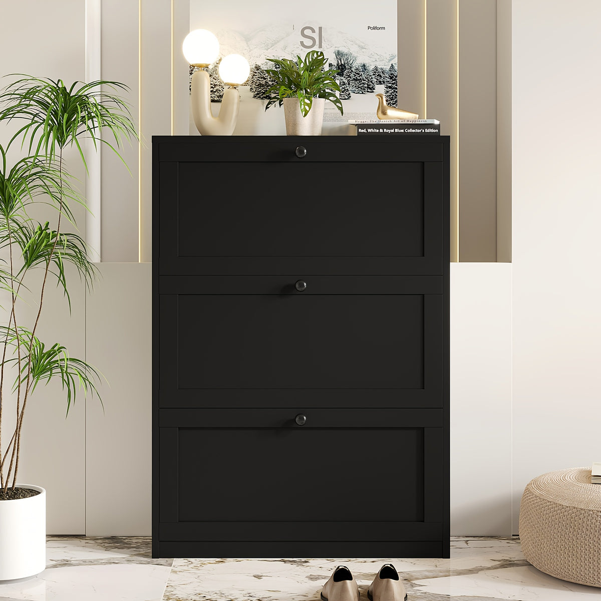 Shoe Cabinet shown in the Black option