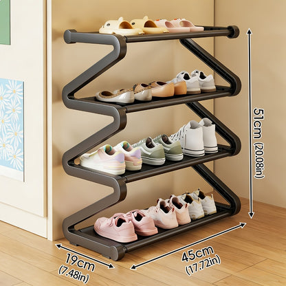 Freestanding Plastic Shoe Rack with Stackable Design for Organized Everyday Storage detail image - detail view 11