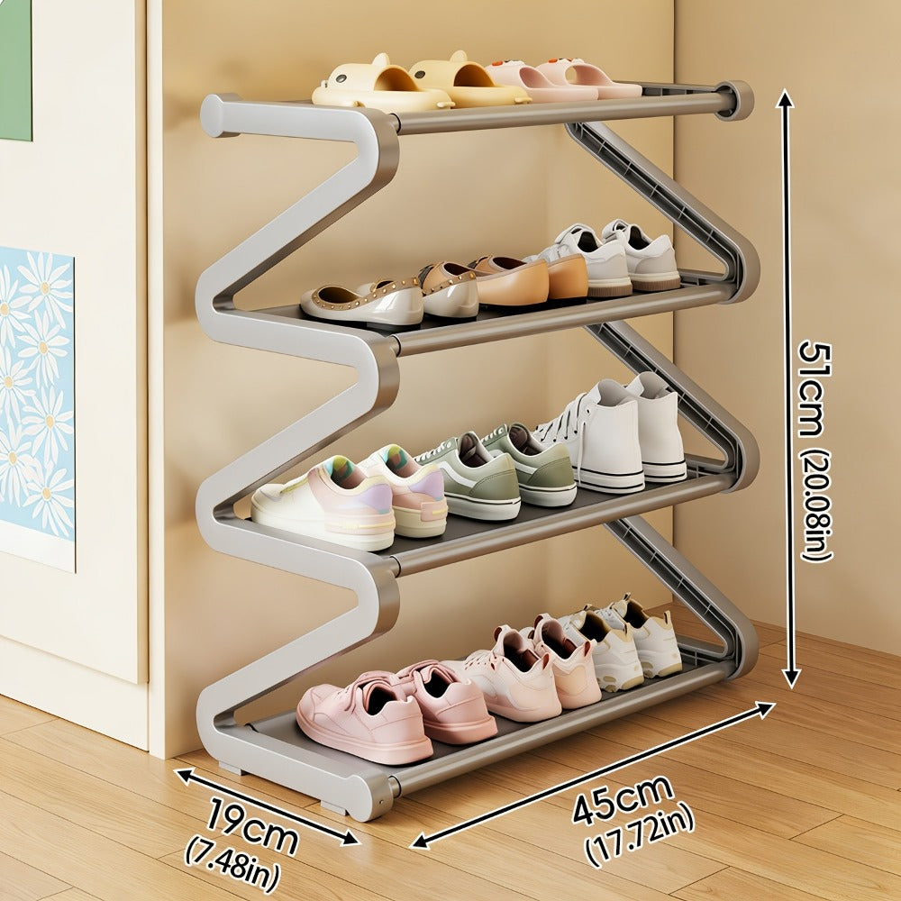 Freestanding Plastic Shoe Rack with Stackable Design for Organized Everyday Storage detail image - detail view 13