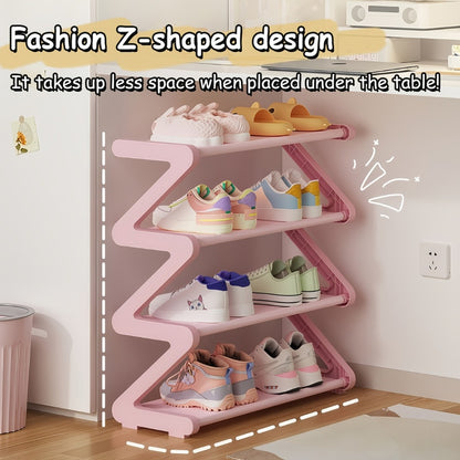 Freestanding Plastic Shoe Rack with Stackable Design for Organized Everyday Storage detail image - detail view 14