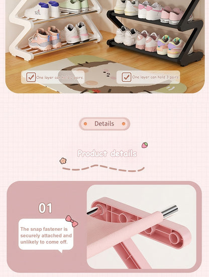 Freestanding Plastic Shoe Rack with Stackable Design for Organized Everyday Storage detail image - detail view 25