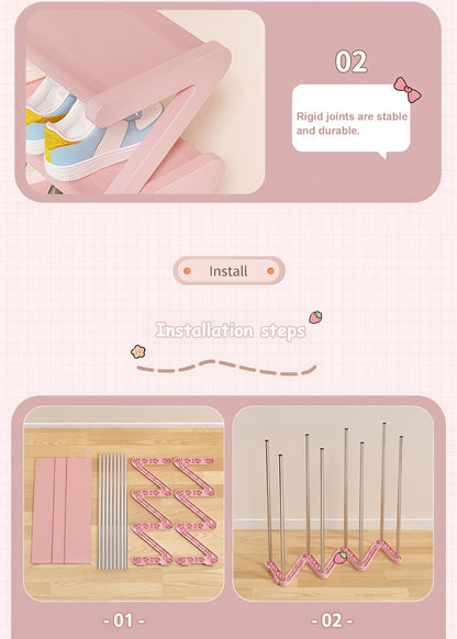 Freestanding Plastic Shoe Rack with Stackable Design for Organized Everyday Storage detail image - detail view 26