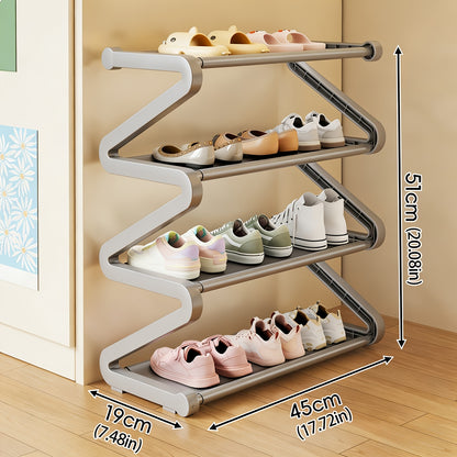 Shoe Rack shown in the Gray Upgrade, Home Multi-layer Shoe Rack option
