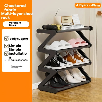 Shoe Rack shown in the Night Glow Black (Reinforced Plastic Parts - Easy Installation), Home Multi-layer Shoe Rack option