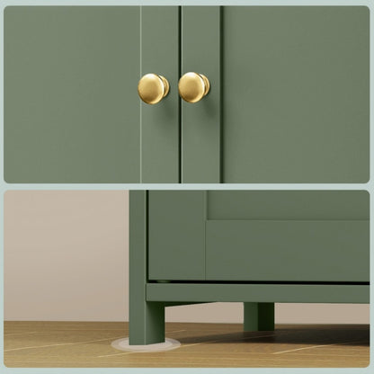 Freestanding Tall Bathroom Storage Cabinet with Adjustable Shelves and Tool-Free Assembly detail image - detail view 7