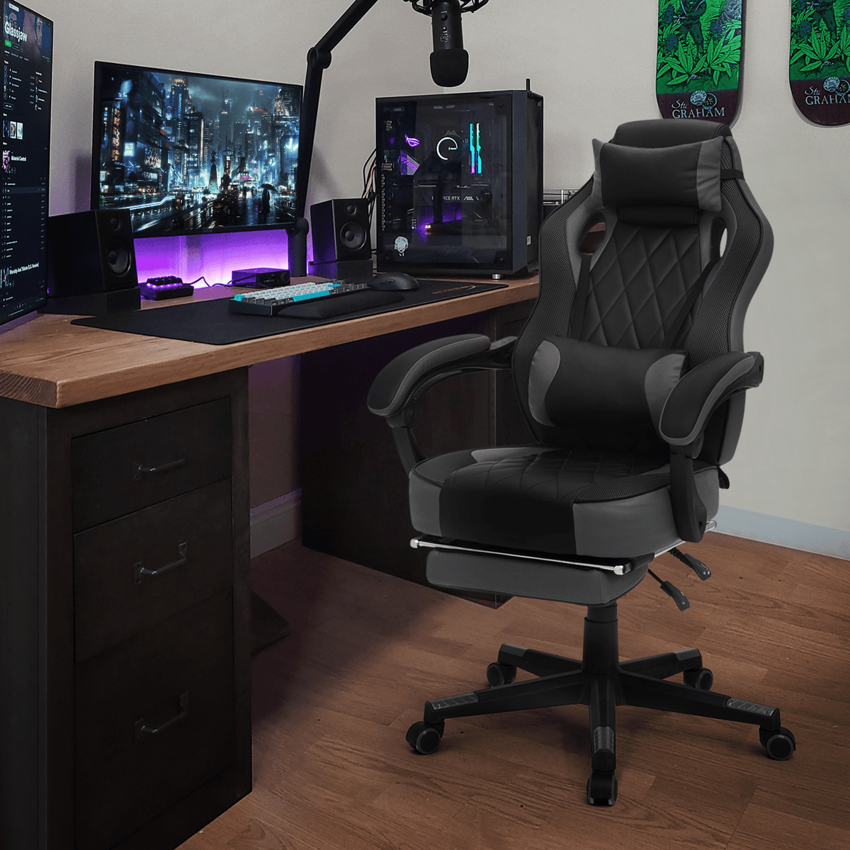 Gaming Chair, High-Back Gaming Seat for Comfortable Everyday Seating detail image - detail view 46
