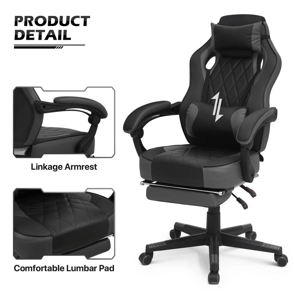Gaming Chair, High-Back Gaming Seat for Comfortable Everyday Seating detail image - detail view 48