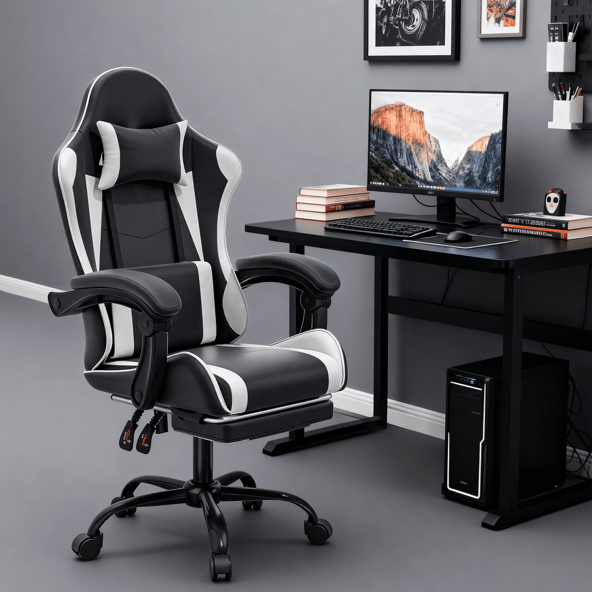 Gaming Chair shown in the White option