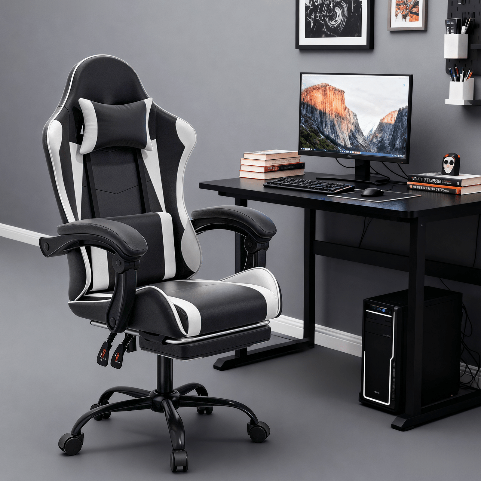 Gaming Chair shown in the White option