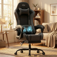 5-wheel gaming chair (1-piece) in black-gray