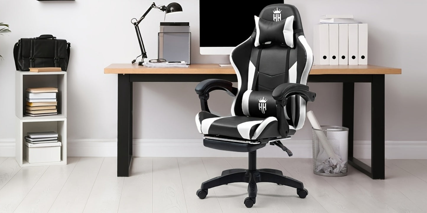 Gaming Chair with Footrest and Lumbar Support for Home Office detail image - detail view 19