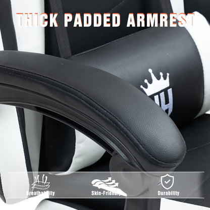 Gaming Chair with Footrest and Lumbar Support for Home Office detail image - detail view 5
